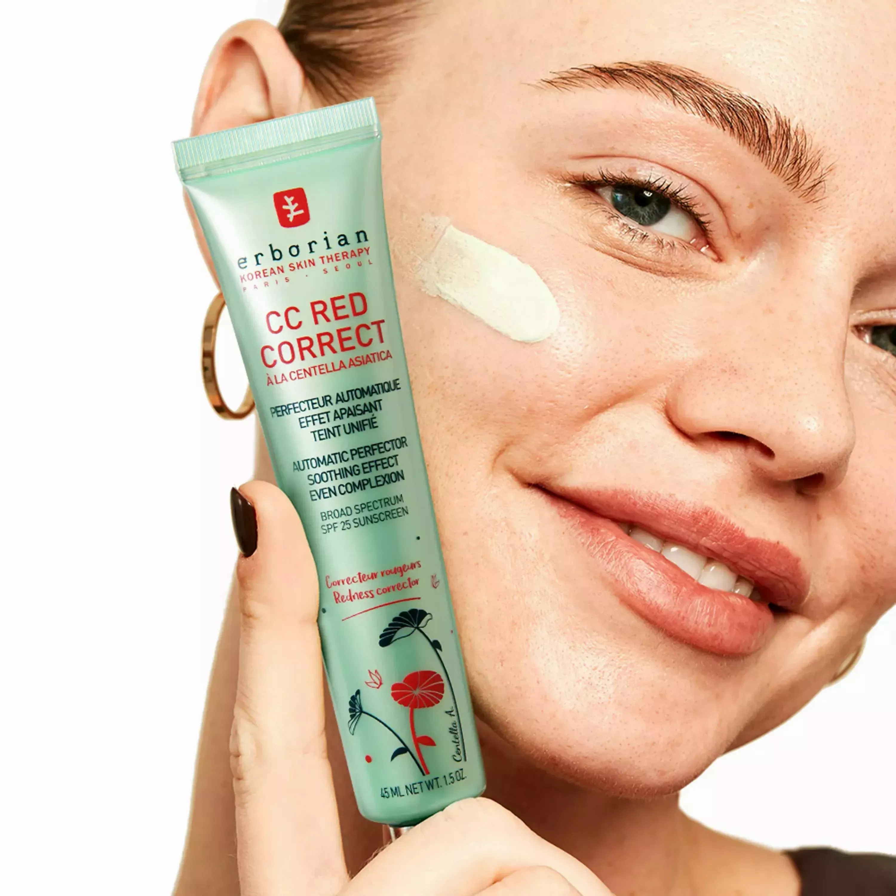 Коригуючий CC крем для обличчя ERBORIAN CC Red Correcting Face Cream, 15 ml