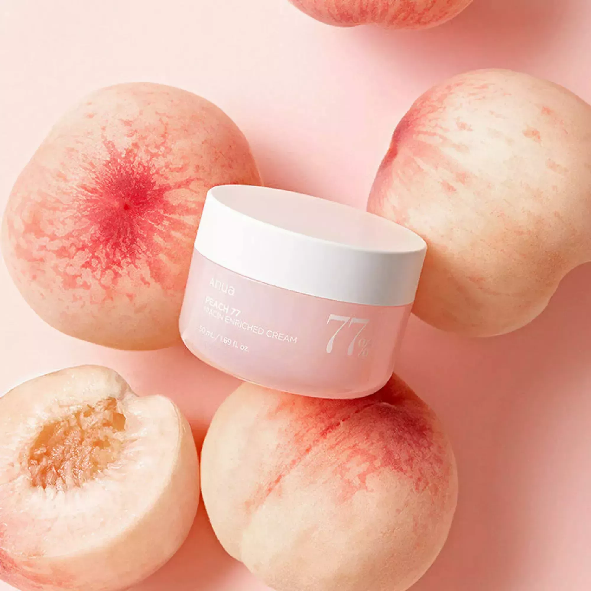Зволожувальний крем для обличчя з екстрактом персика ANUA Peach 77% Niacin Enriched Cream, 50 мл 