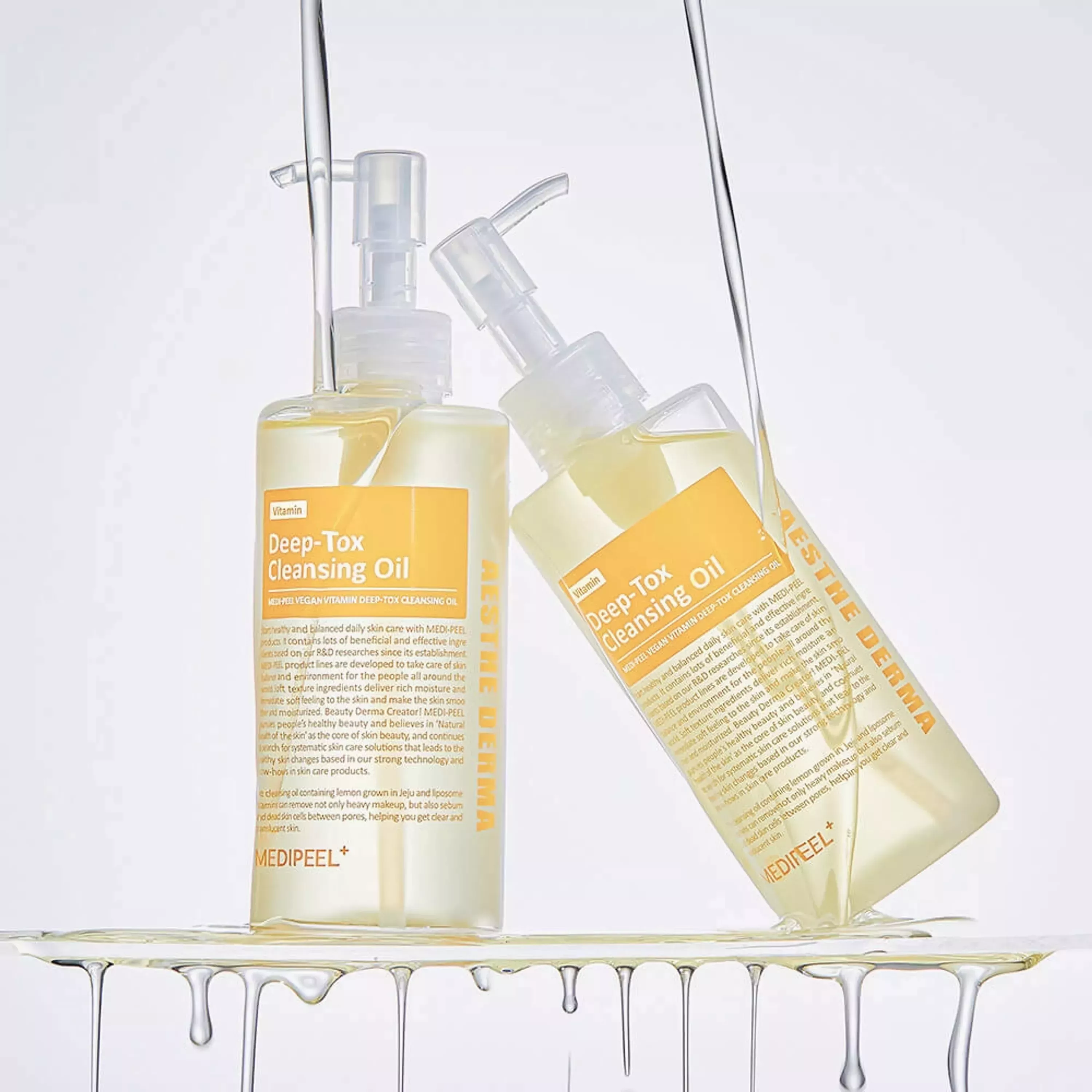 Medi-Peel Vegan Vitamin Deep-Tox Cleansing Oil, 200 ml - гідрофільна олія для обличчя з вітамінами та ліпосомами