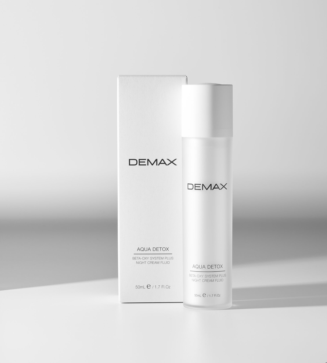 Нічний флюїд «Аква детокс» для жирної, комбінованої та проблемної шкіри обличчя, Demax Aqua Detox Regenerate Night Fluid, 50 ml 