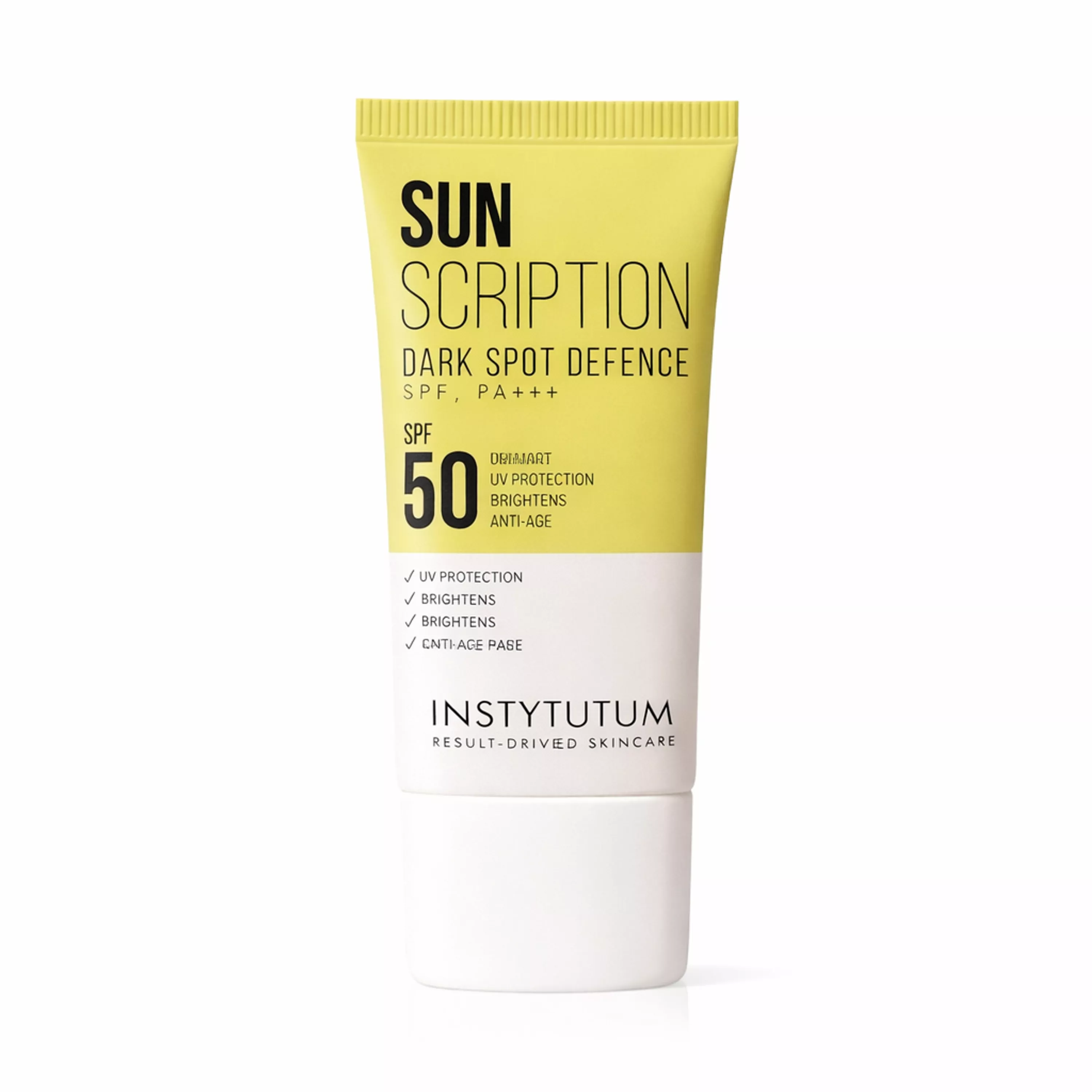 СОНЦЕЗАХИСНИЙ КРЕМ З ОСВІТЛЮЮЧИМ ЕФЕКТОМ INSTYTUTUM SUNSCRIPTION DARK SPOT DEFENCE SPF50, 50 ml  