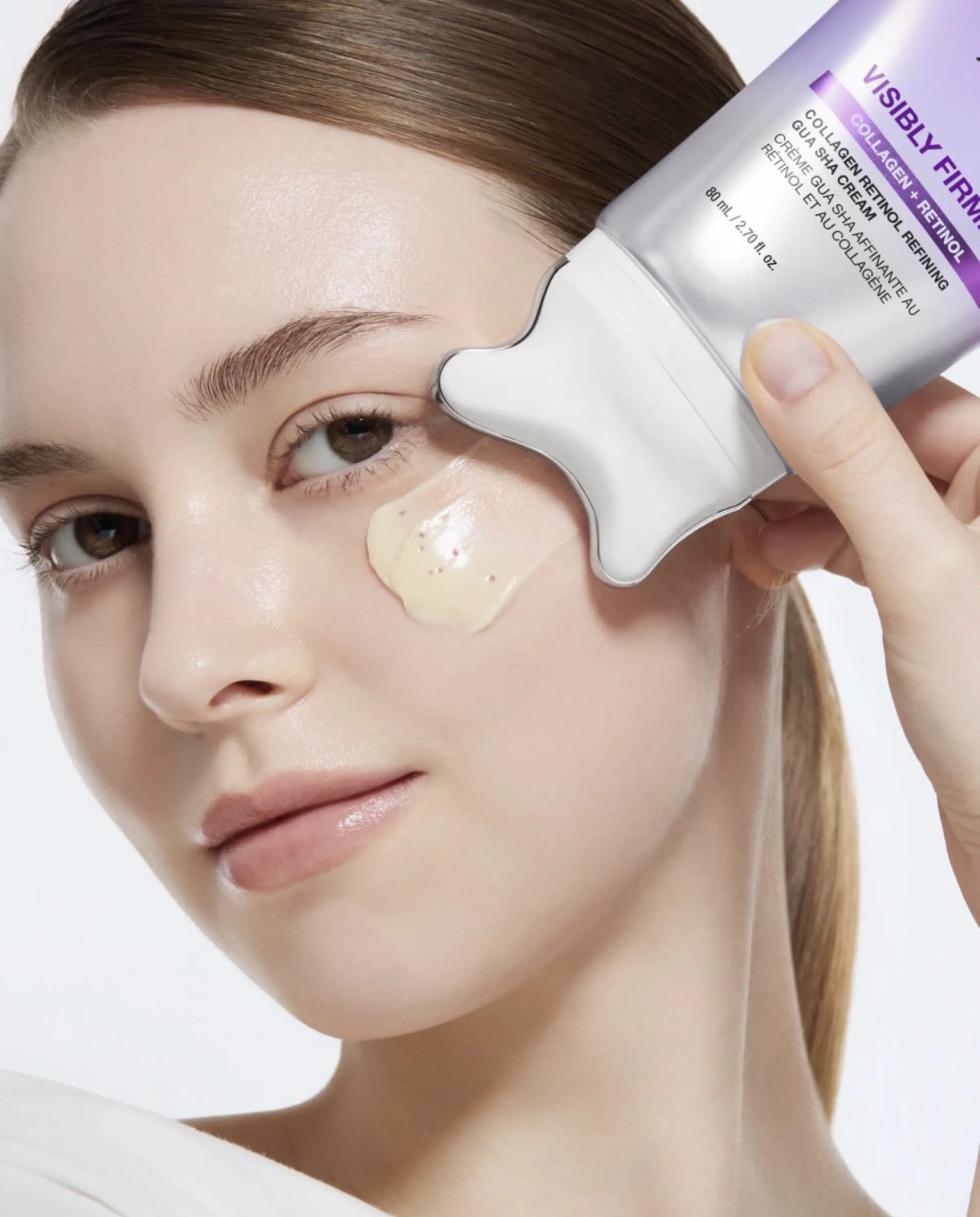 Антивіковий крем-масажер для шиї та декольте з колагеном і ретинолом Anua Collagen Retinol Refining Gua Sha Cream, 80 мл 
