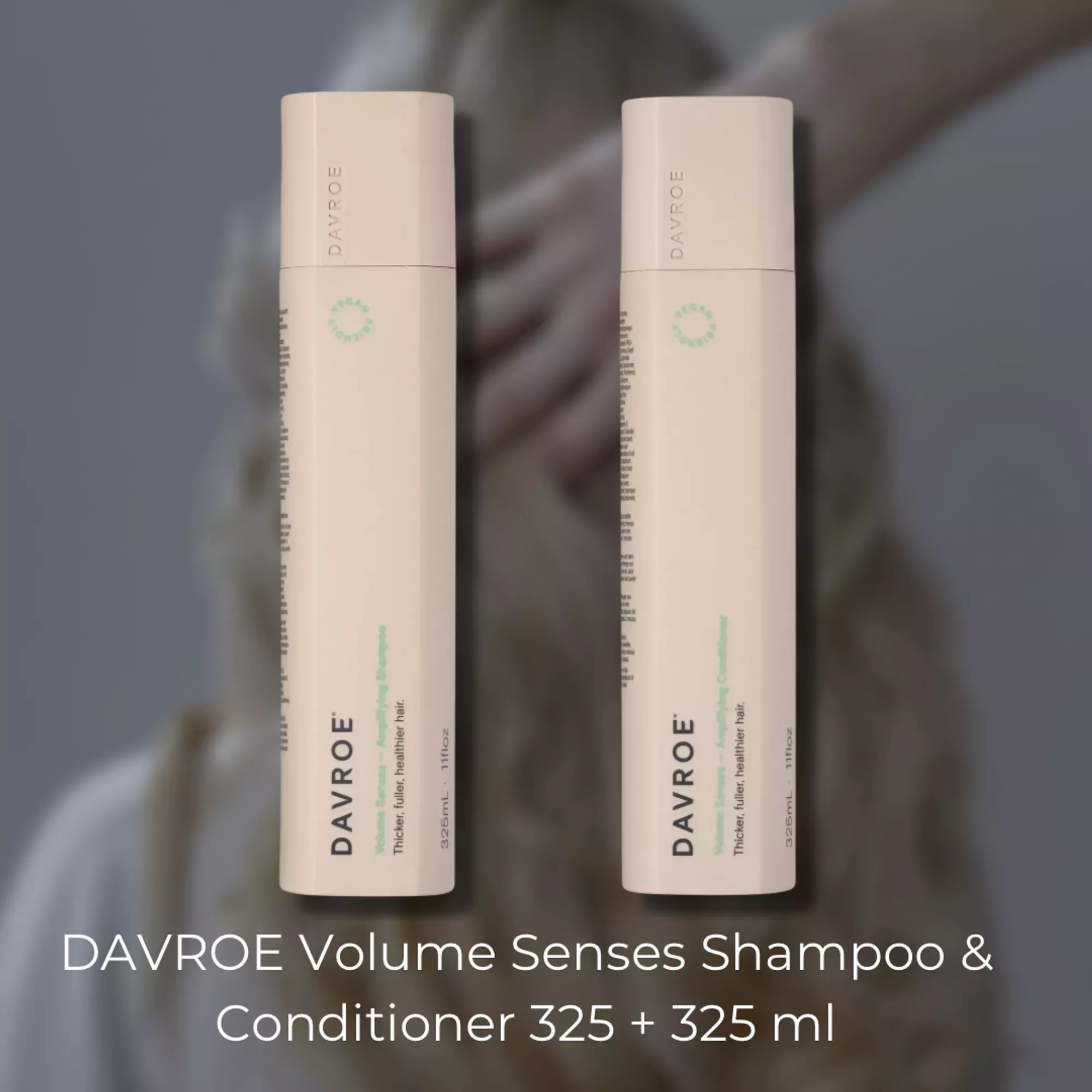 Шампунь та кондиціонер для надання обʼєму тонкому волоссю DAVROE VOLUME SENSES (325 ml + 325 ml)