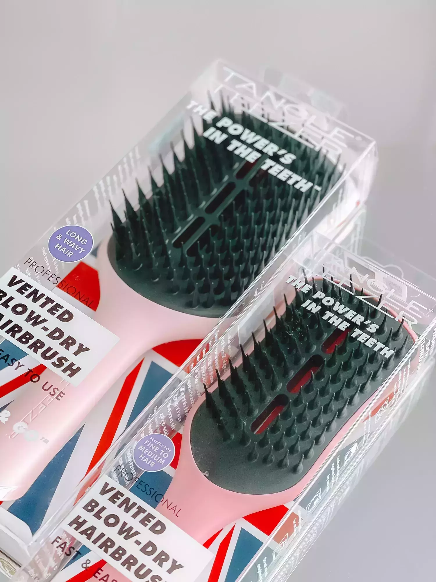 Гребінець для сушки та укладки феном TANGLE TEEZER EASY DRY & GO LARGE VENTED BLOWDRY HAIRBRUSH BLACK GLOSS