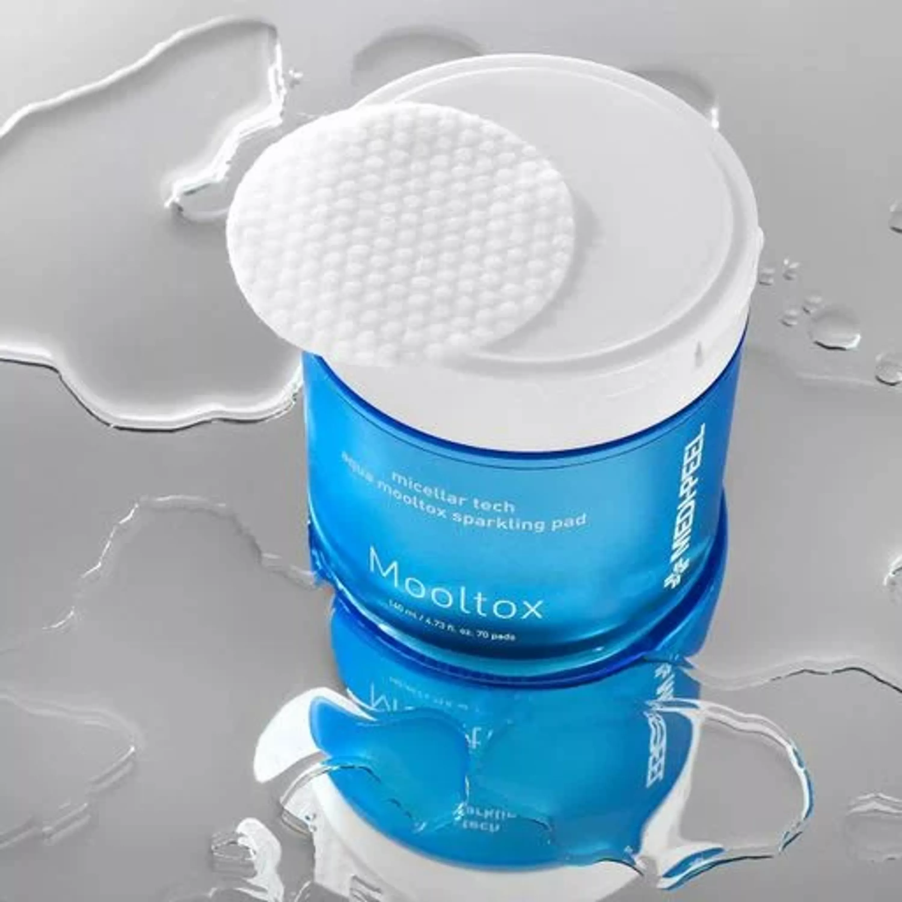 Пілінг-педи для обличчя для зволоження та очищення шкіри MEDI-PEEL Aqua Mooltox Sparkling Pad, 70 шт