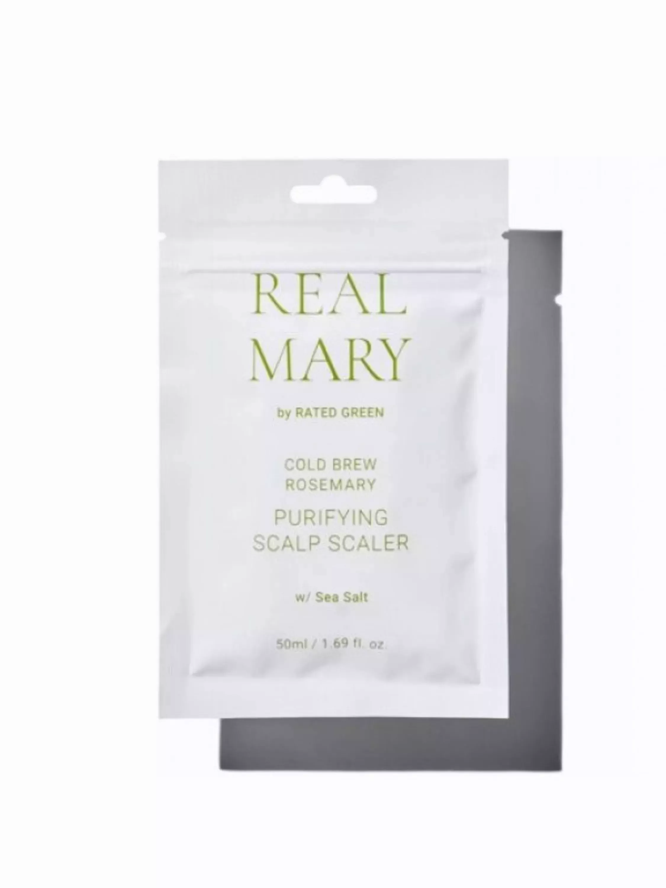 Очищаюча маска для шкіри голови з морською сіллю RATED GREEN Real Mary Cold Brewed Rosemary Purifyng Scalp Scaler, 50 мл