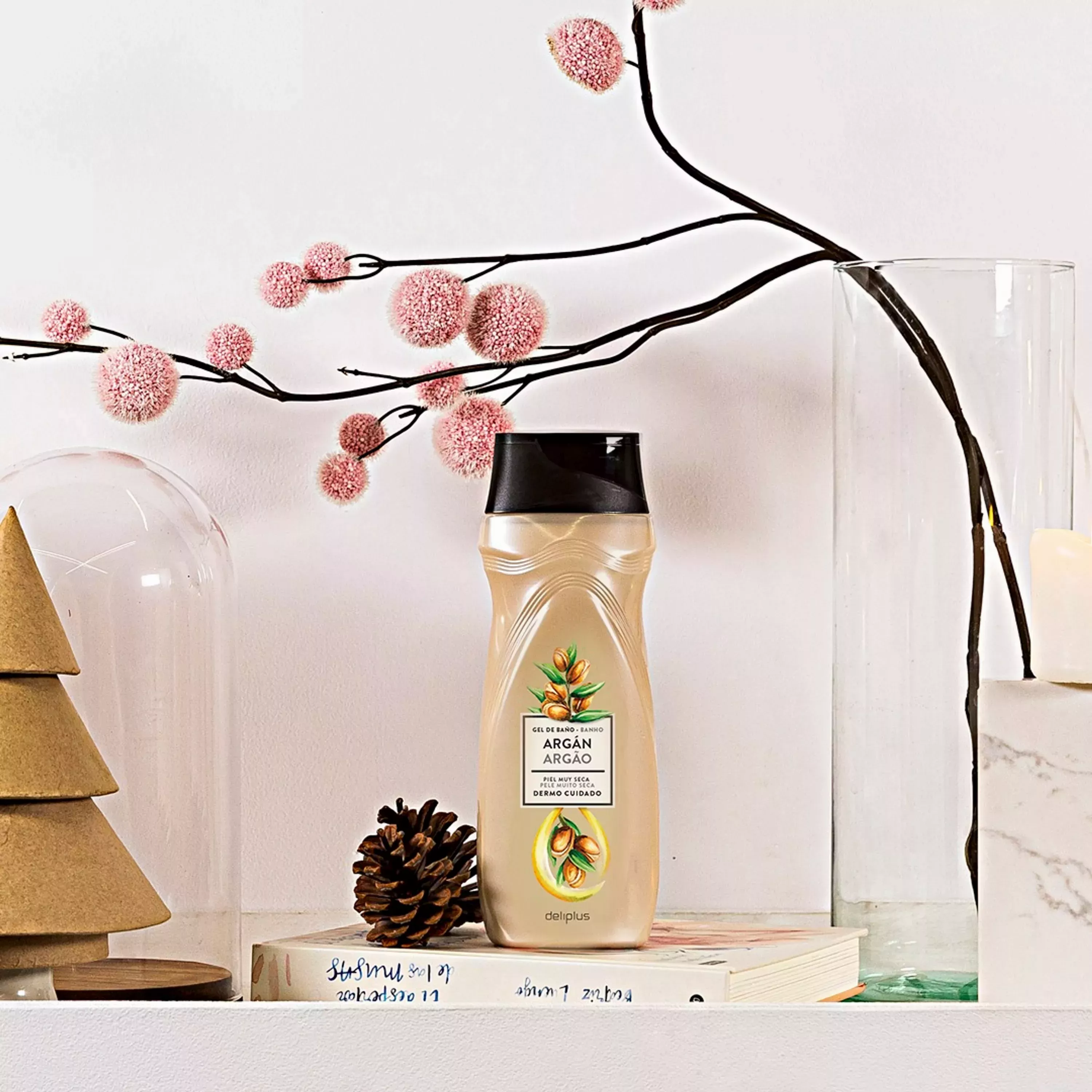 Живильний гель для душу з олією аргани DELIPLUS Gel De Banho Argan, 500 ml