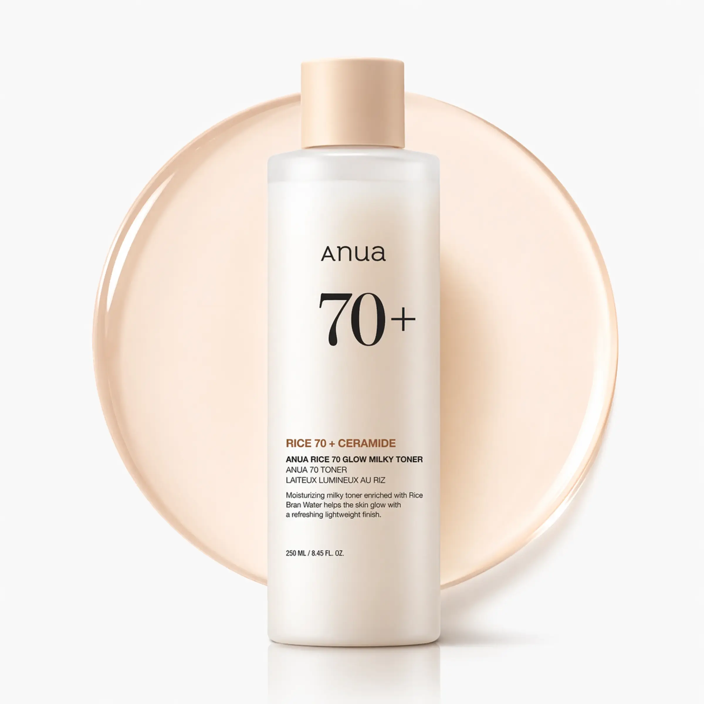 Живильний тонер з рисовим екстрактом і керамідами Anua Rice 70 Glow Milky Toner, 250 ml