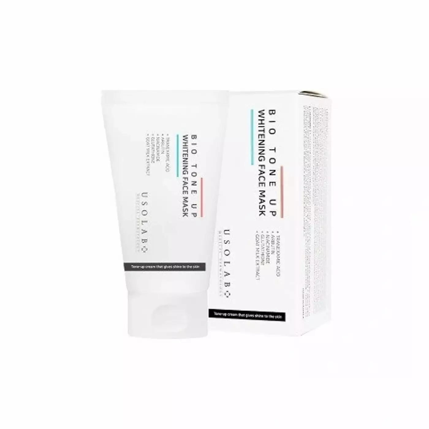 Маска для освітлення шкіри та ефекту миттєвого сяяння Usolab Bio Tone Up Whitening Mask, 50 ml 