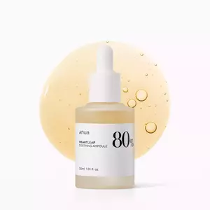 Заспокійлива ампула для обличчя з екстрактом хауютюнії 80% ANUA Heartleaf 80 Moisture Soothing Ampoule, 30 ml 