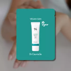 Сонцезахисний веганський крем з центелою азіатською DR.CEURACLE CICA REGEN VEGAN SUN SPF 50+/PA++++ (тестер)