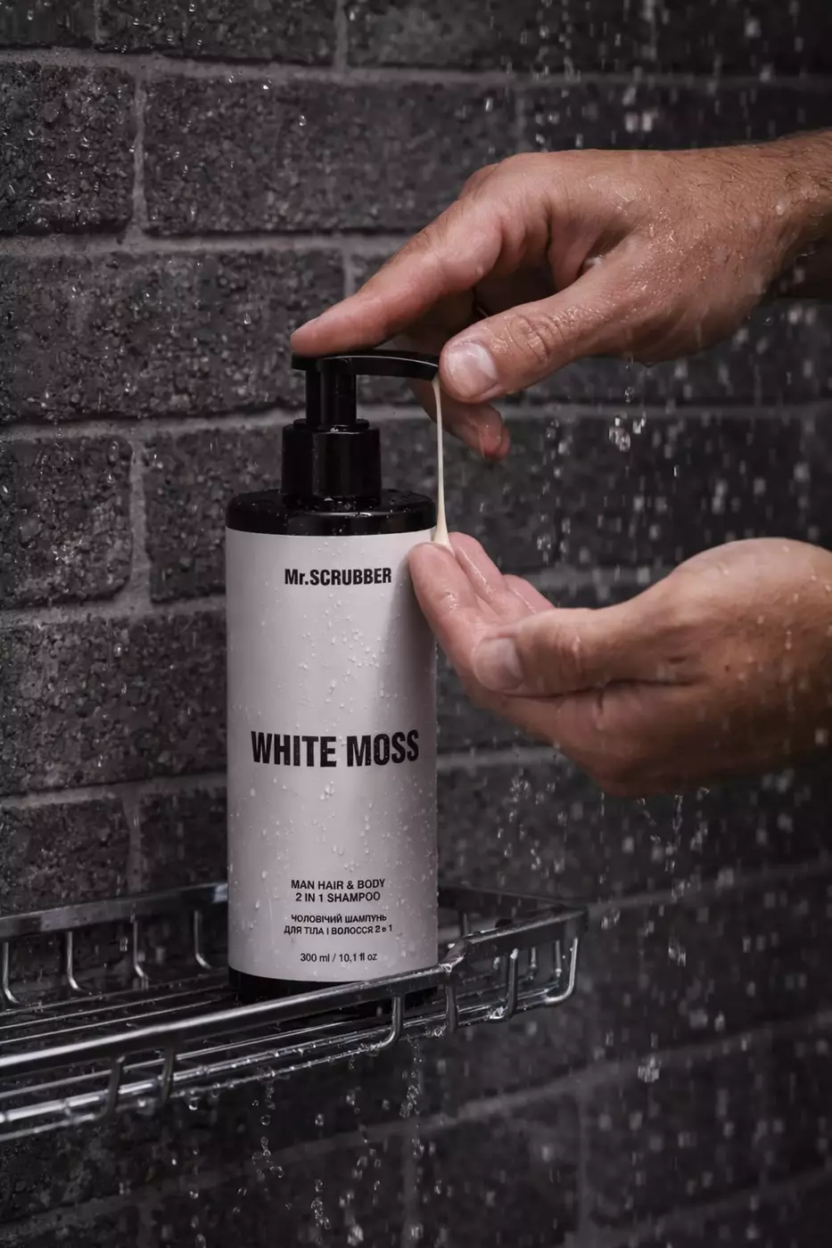 Чоловічий шампунь для тіла і волосся 2-в-1 Mr.SCRUBBER White Moss, 300 ml