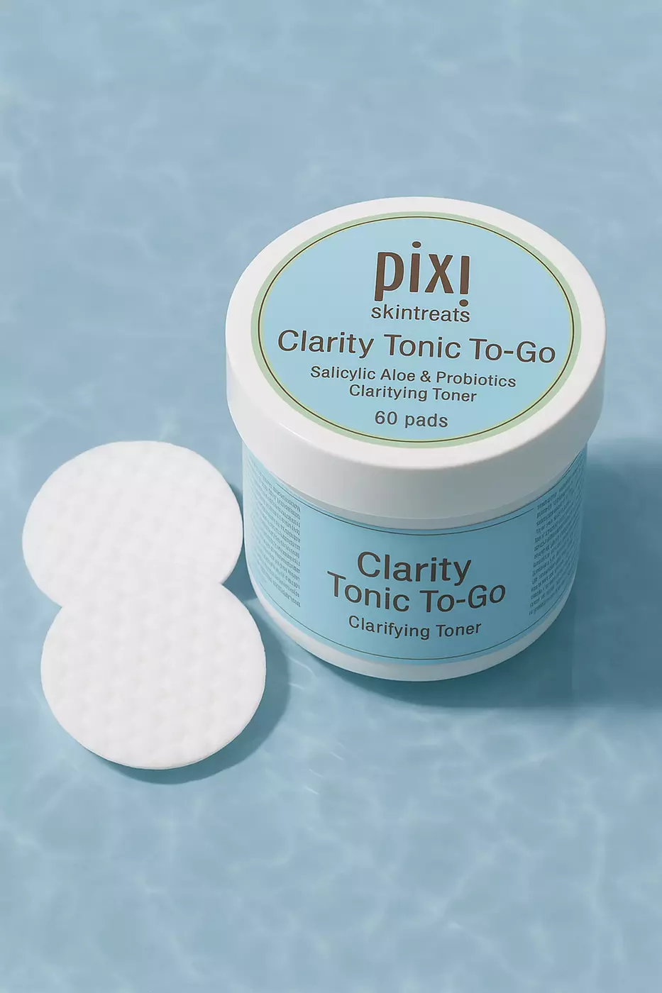 Ексфоліюючі пілінг-диски з АНА/ВНА-кислотами PIXI Clarity Tonic To-Go, 60 шт.