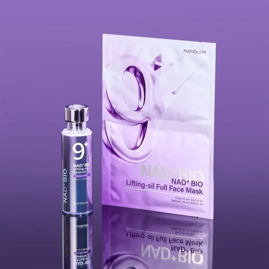 Ліфтинг-маски для пружності та сяйва шкіри Numbuzin No.9 NAD+ Bio Lifting-sil Full Face Pack Sheet, 1 шт.