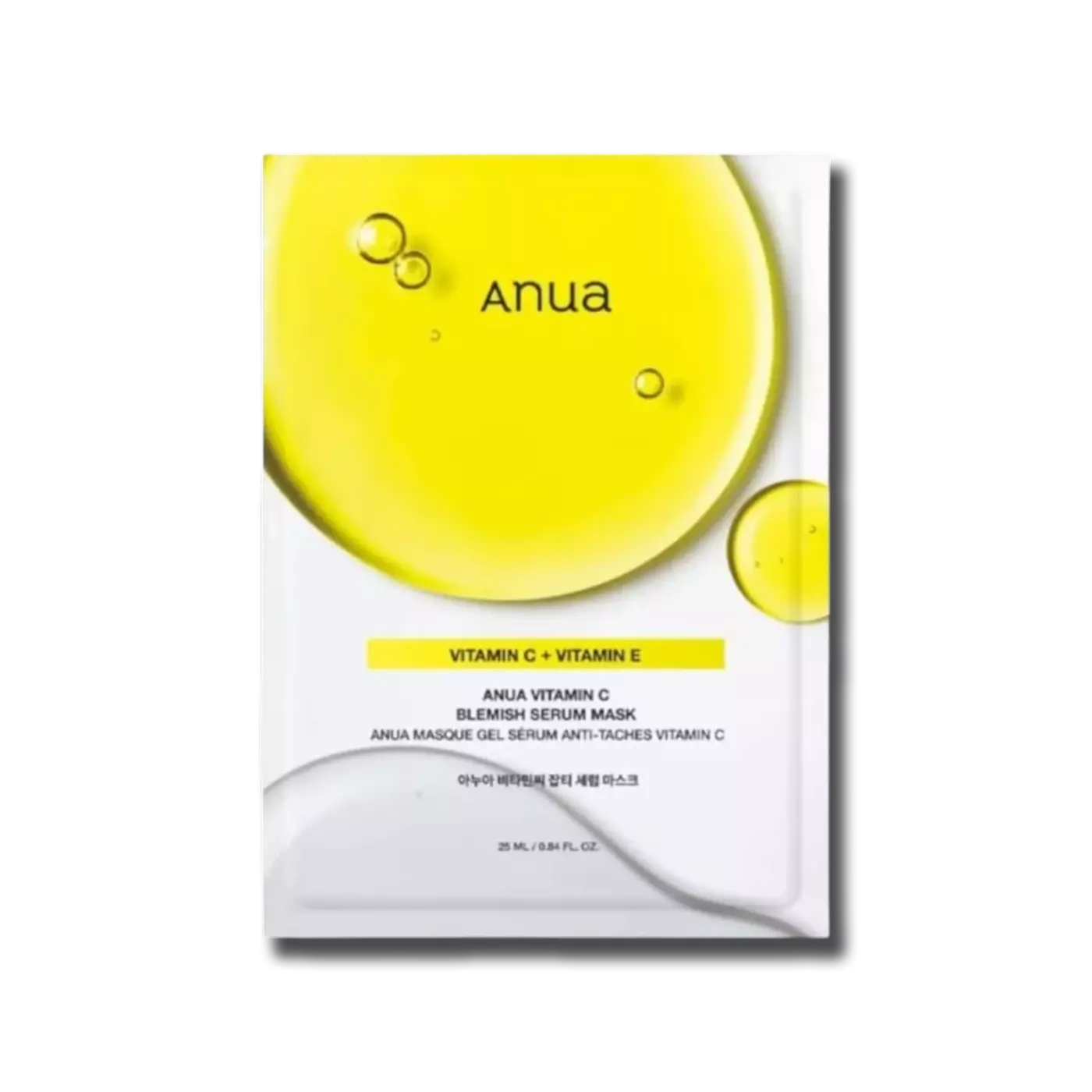 Освітлююча тканинна маска з вітаміном С Anua Green Lemon Vita C Blemish Serum Mask, 25 ml