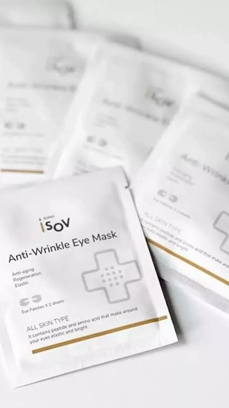Патчі для верхньої та нижньої повіки з ПДРН і пептидами Isov Sorex Anti-Wrinkle Eye Mask , 1 пара