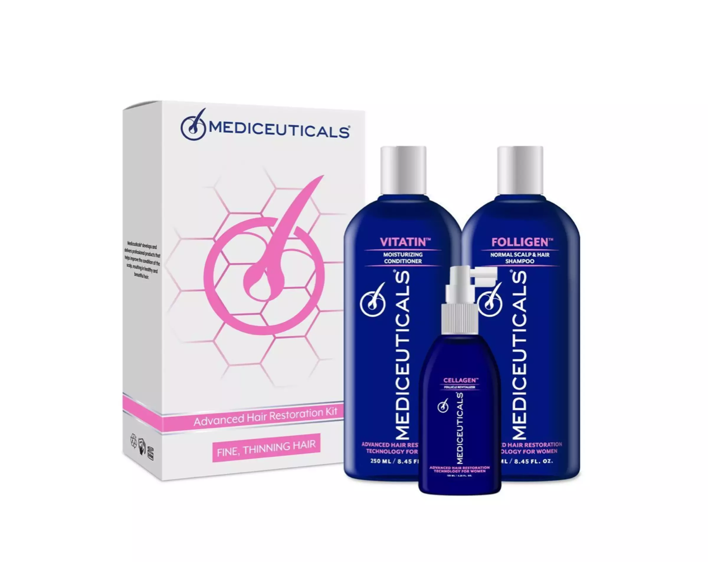 Набір для стимулювання росту волосся для жінок (нормальне/тонке волосся) Mediceuticals Advanced Hair Restoration Kit