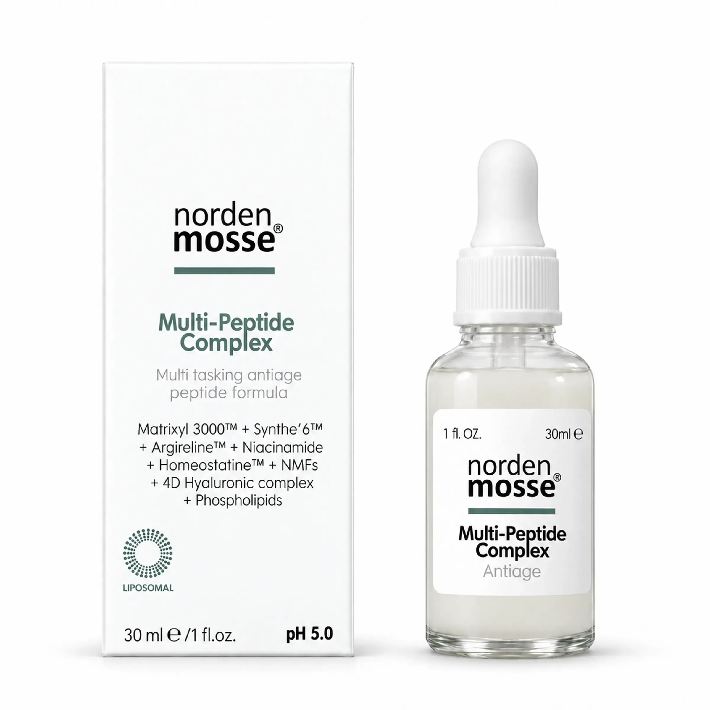 Пептидний серум-концентрат для обличчя Norden Mosse Multi Peptide Complex, 30 мл