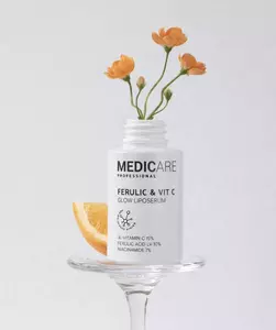 Антиоксидантна освітлювача протизапальна сироватка Medicare Ferulic & Vit C Glow Liposerum, 30 ml