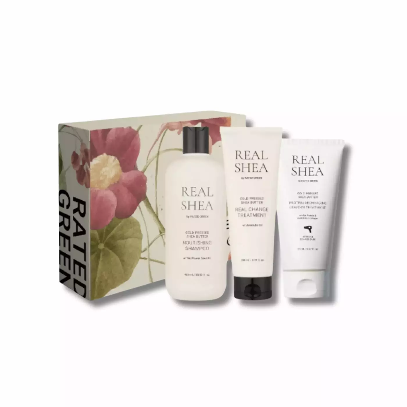 Набір для глибокого очищення та живлення шкіри голови і волосся Rated Green Real Shea Set (3 pics) 