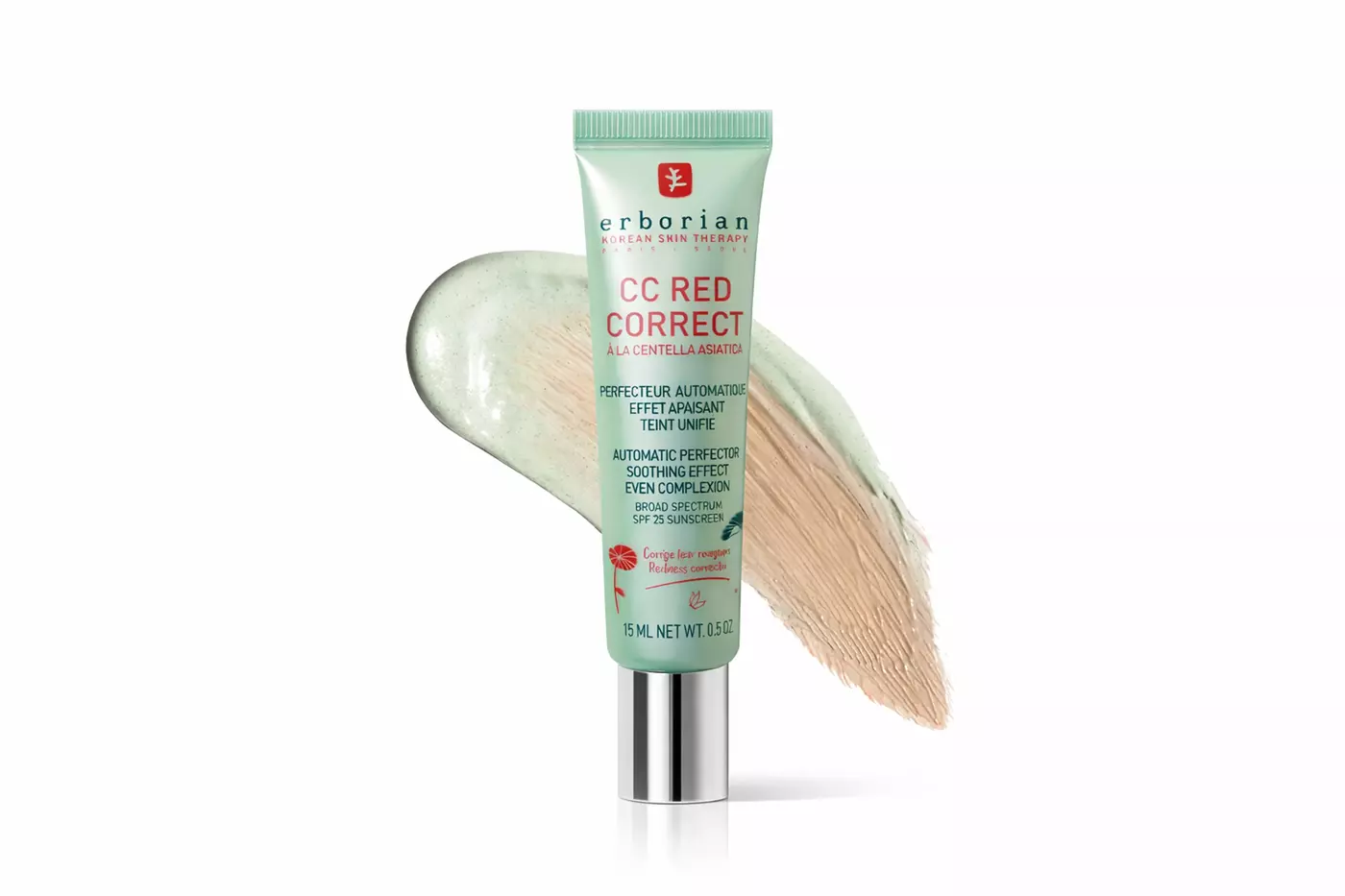 Коригуючий CC-крем для обличчя Erborian CC Red Correcting Face Cream, 15 ml