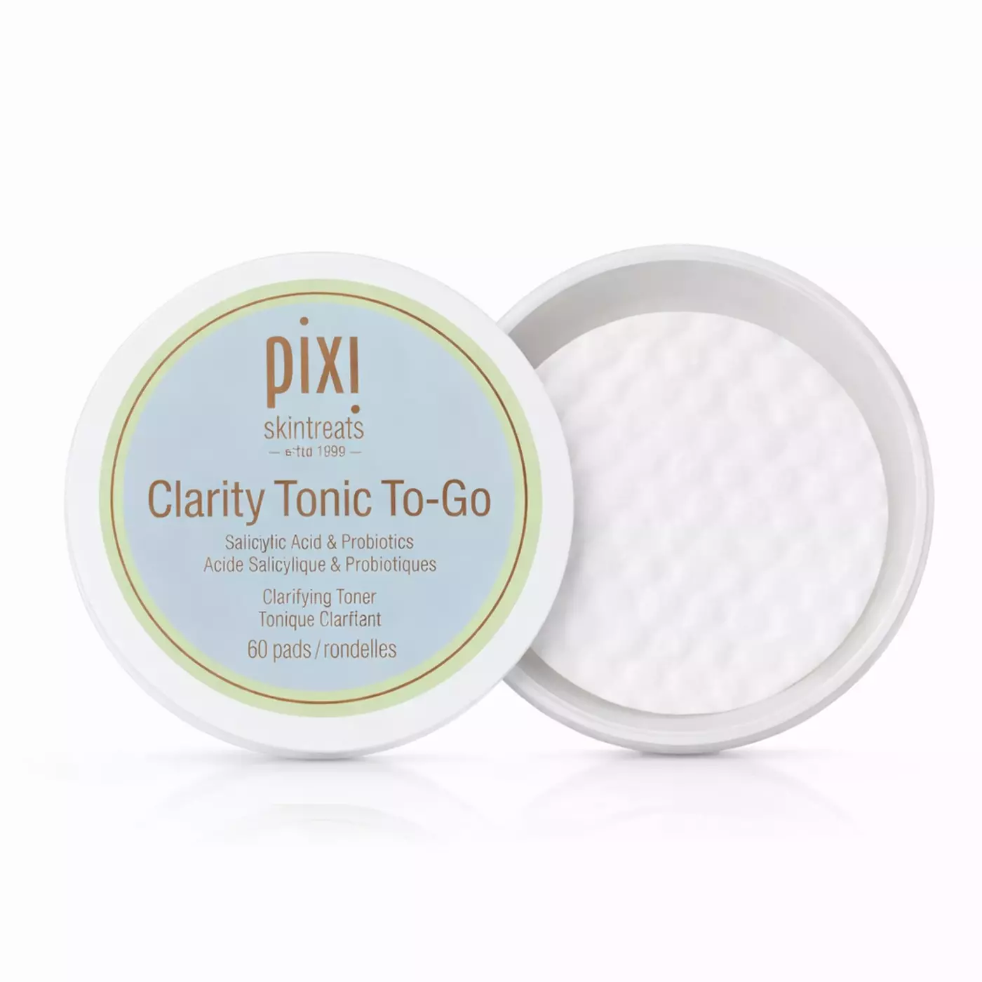 Ексфоліюючі пілінг-диски з АНА/ВНА-кислотами PIXI Clarity Tonic To-Go, 60 шт.