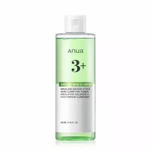 Тонер для очищення шкіри з азелаїновою кислотою 3% та центелою азіатською ANUA Azelaic Acid 3 Cica Skin Clarifying Toner, 250 мл 