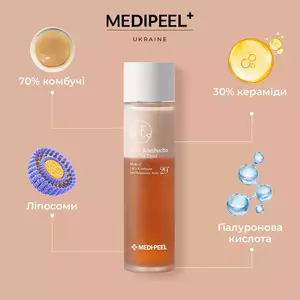 Двохфазний тонер-есенція з комбучею MEDI-PEEL Hyal Kombucha Tea-Tox Toner, 150 ml 