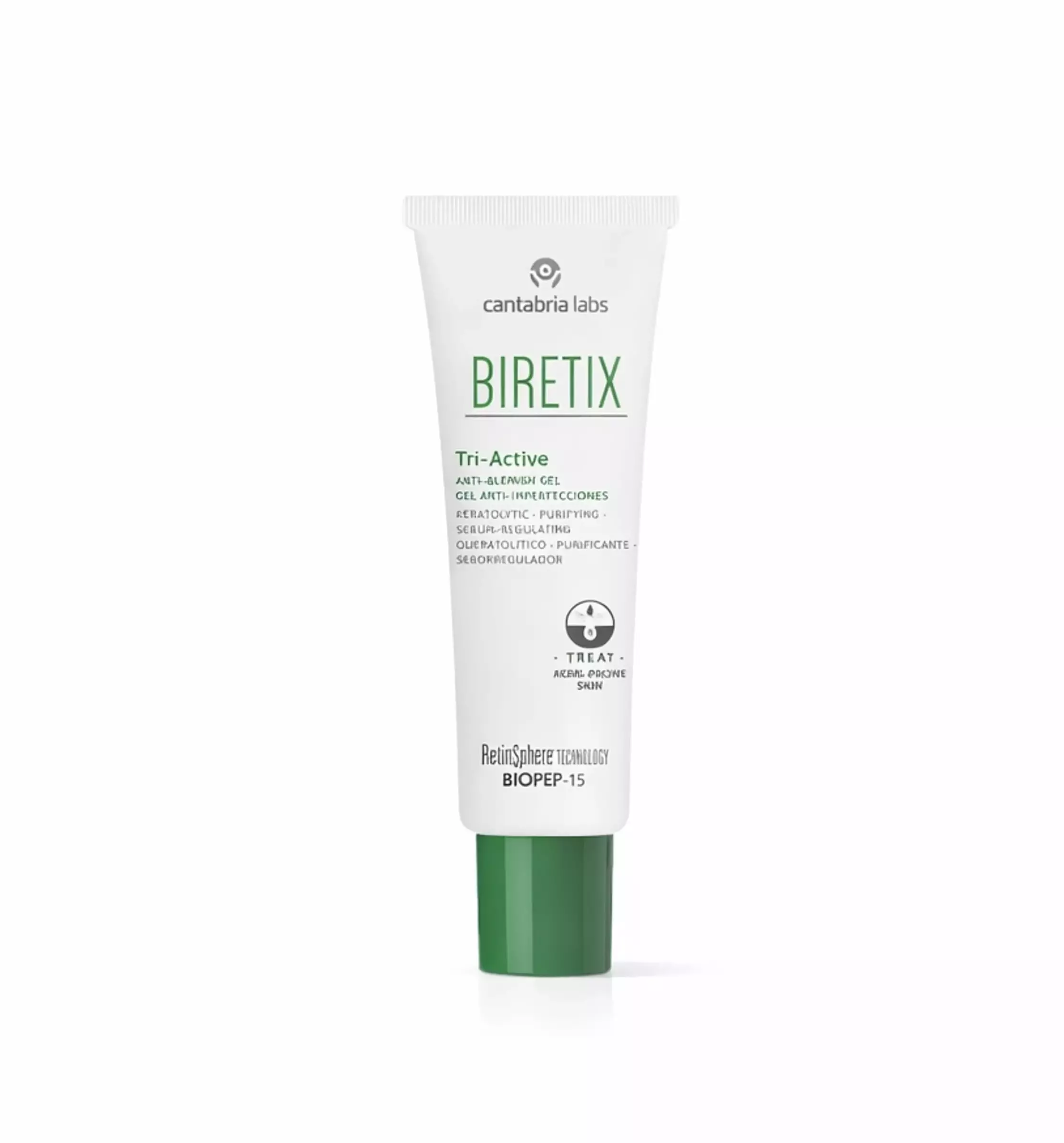 Biretix Tri Active Anti-Blemish Gel - гель три-актив для шкіри з акне Cantabria Labs (10 ml - розпив)