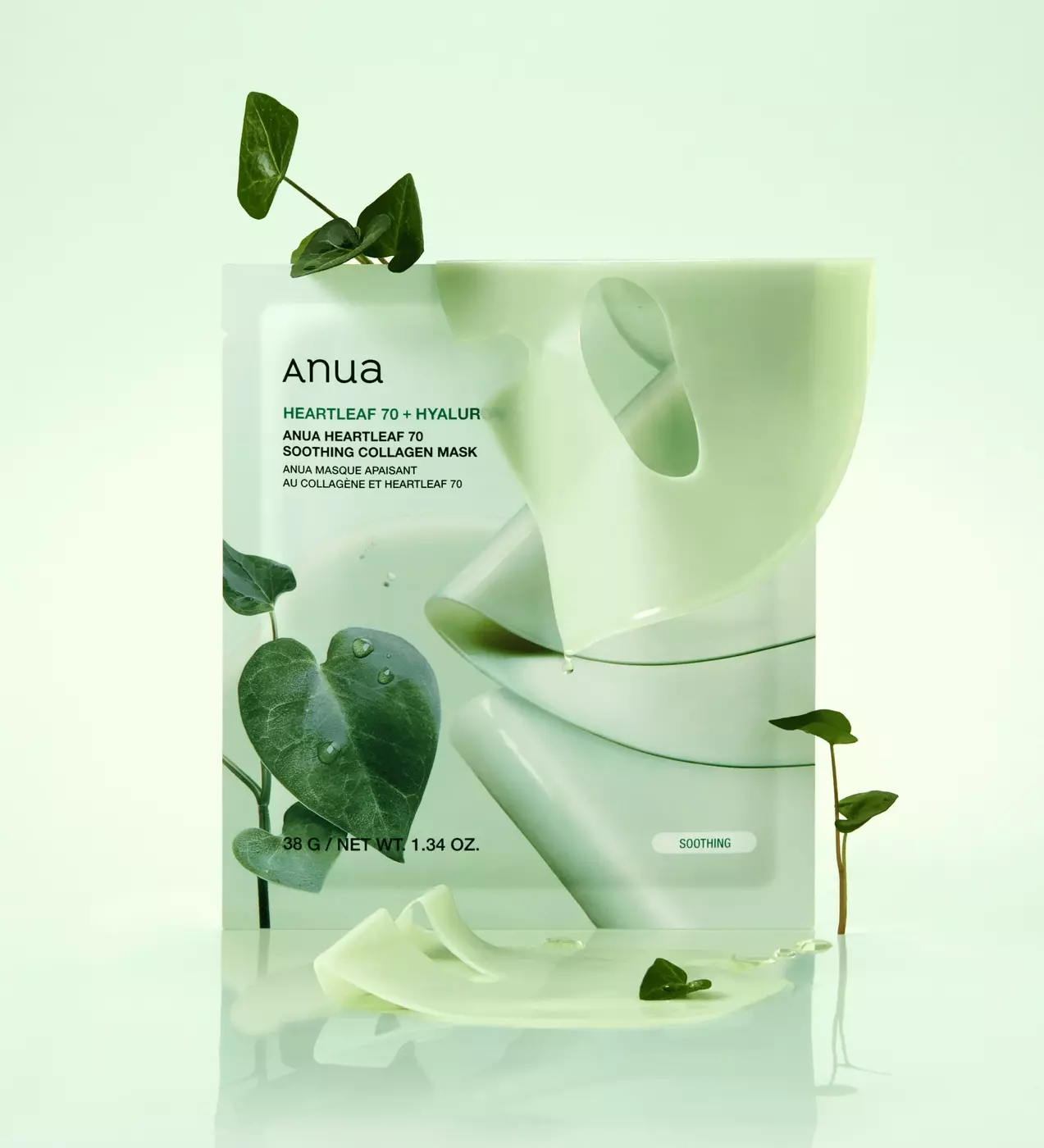 Колагенова маска з хауттюйнією серцевидною ANUA Heartleaf 70 Soothing Collagen Mask, 34 g