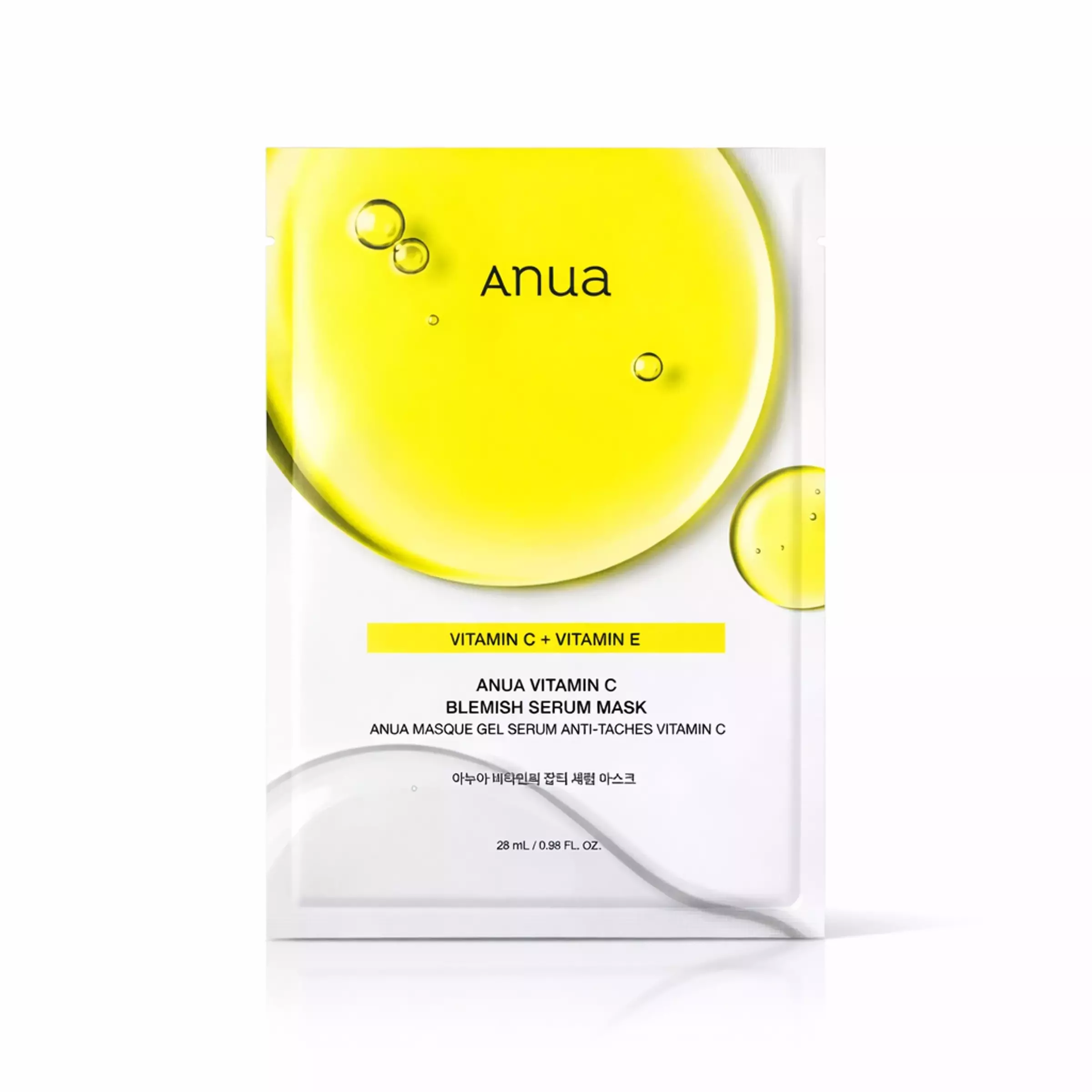 Освітлююча тканинна маска з вітаміном С Anua Green Lemon Vita C Blemish Serum Mask, 25 ml