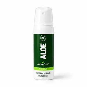 Дезодорант-антиперспірант спрей з алое вера до 48 годин Deliplus Aloe Active Fresh 0% Alcohol, 75 мл 