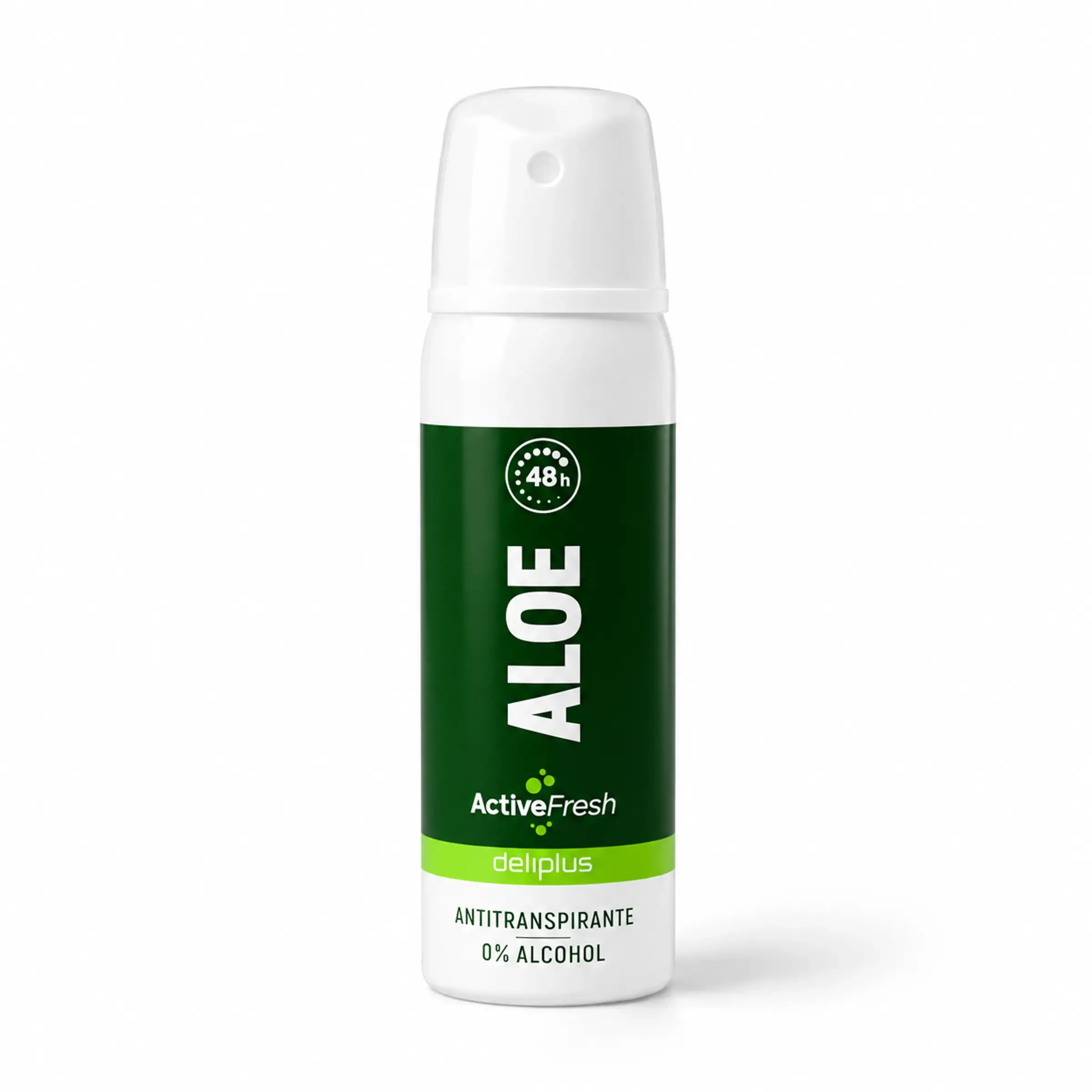 Дезодорант-антиперспірант спрей з алое вера до 48 годин Deliplus Aloe Active Fresh 0% Alcohol, 75 мл 