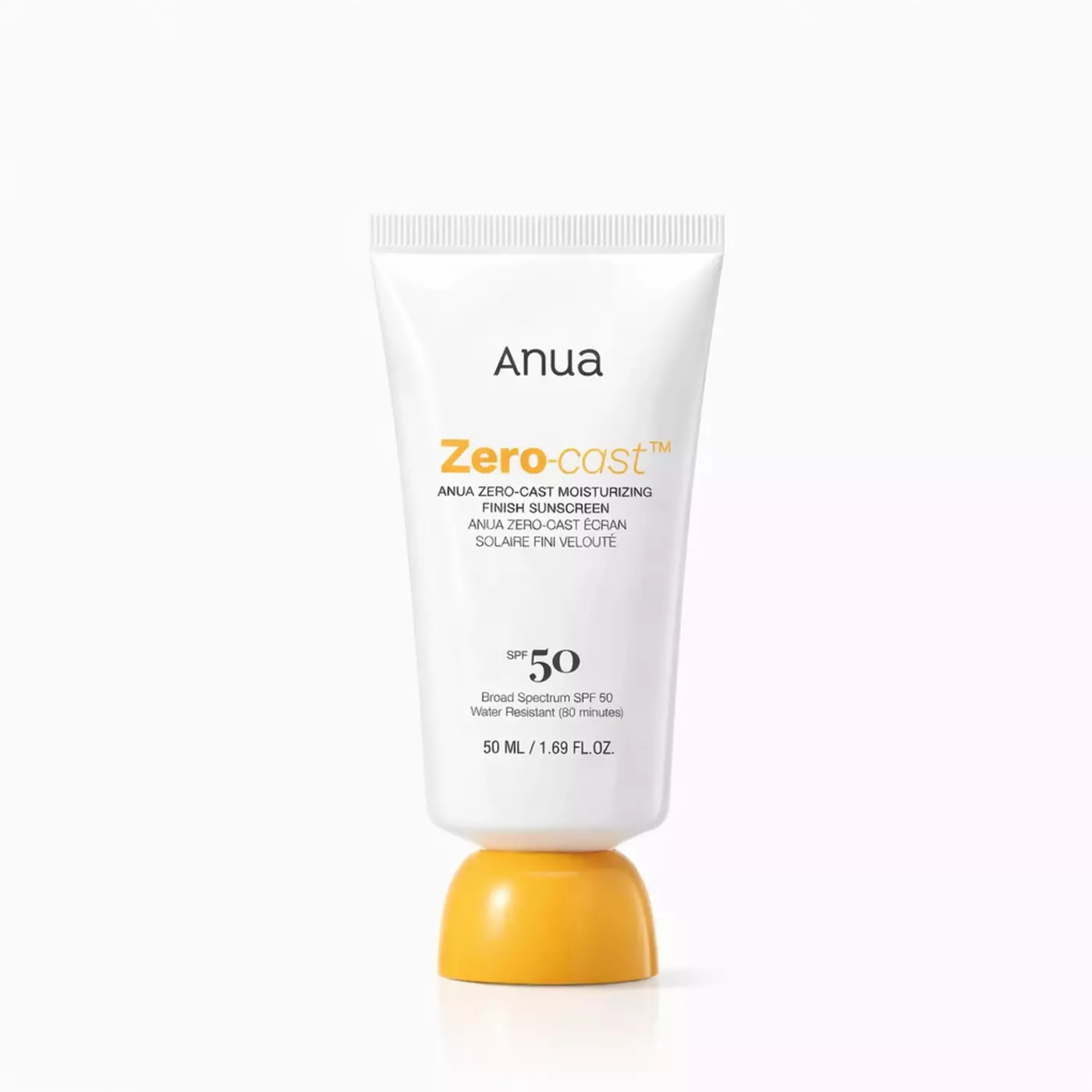 Зволожуючий сонцезахисний крем без білих слідів ANUA Zero-cast Moisturizing Finish Sunscreen, 50 ml 