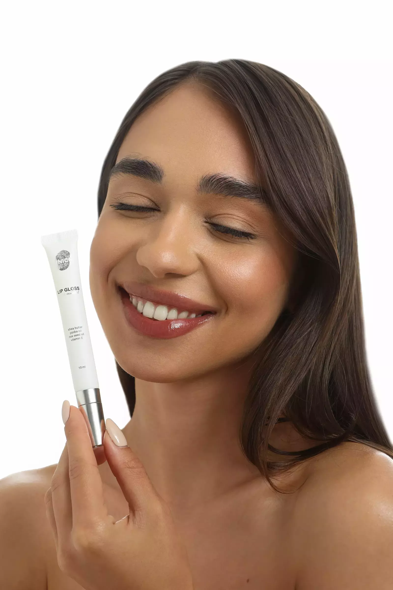 Блиск для губ з ментолом UNICO LIP GLOSS with menthol BROWNIE, 12 ml