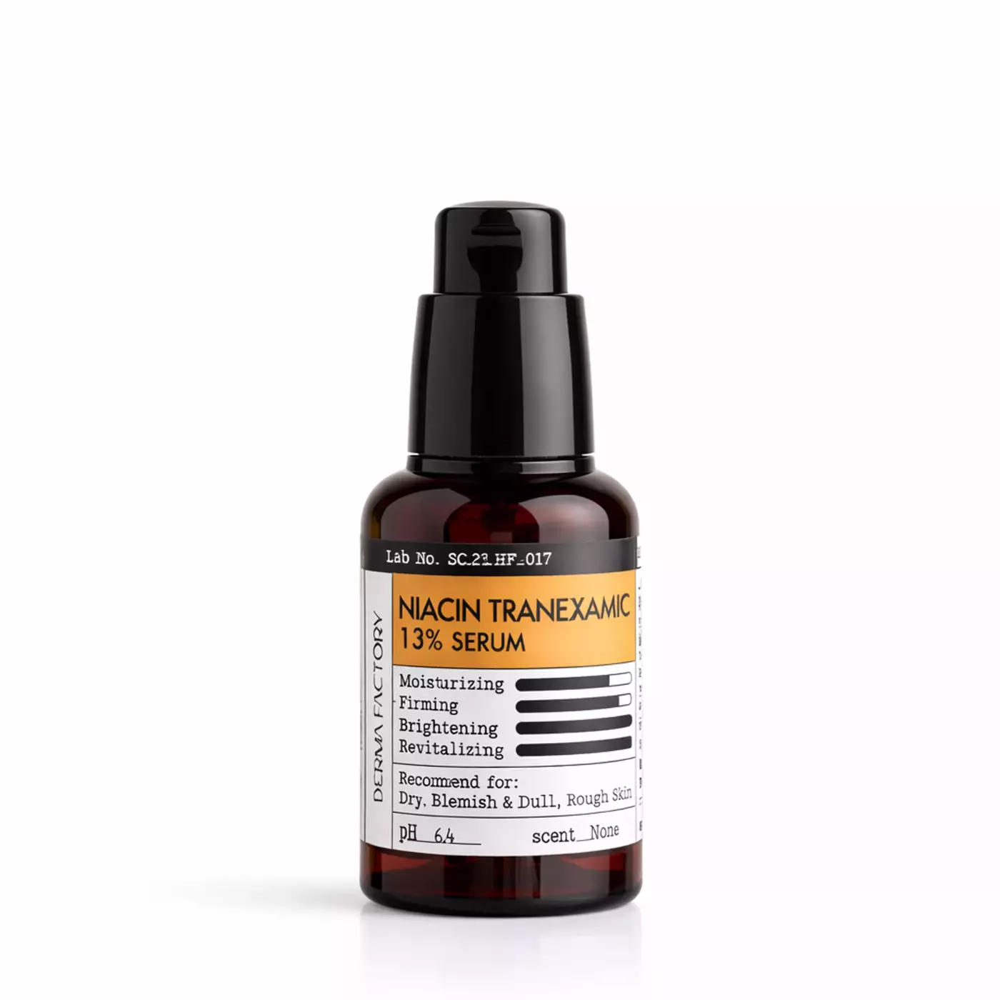 Інтенсивна освітлююча та омолоджуюча сироватка DERMA FACTORY Niacin Tranexamic 13% Serum, 30 мл 