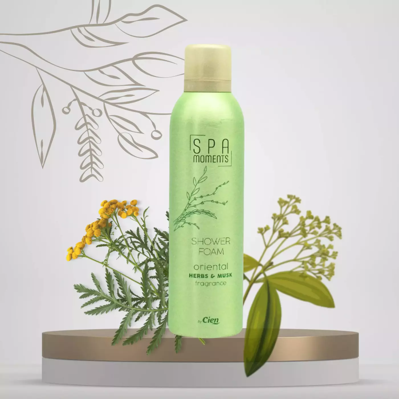 Гель-піна для душу зі східними травами та мускусом Cien Spa Moments 200 ml