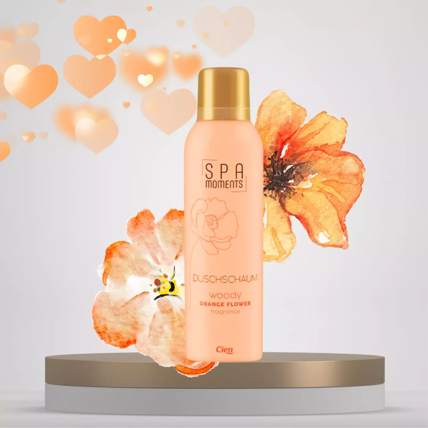 Парфумована пінка для душу Cien Spa Moments Woody Orange Flower, 200 ml
