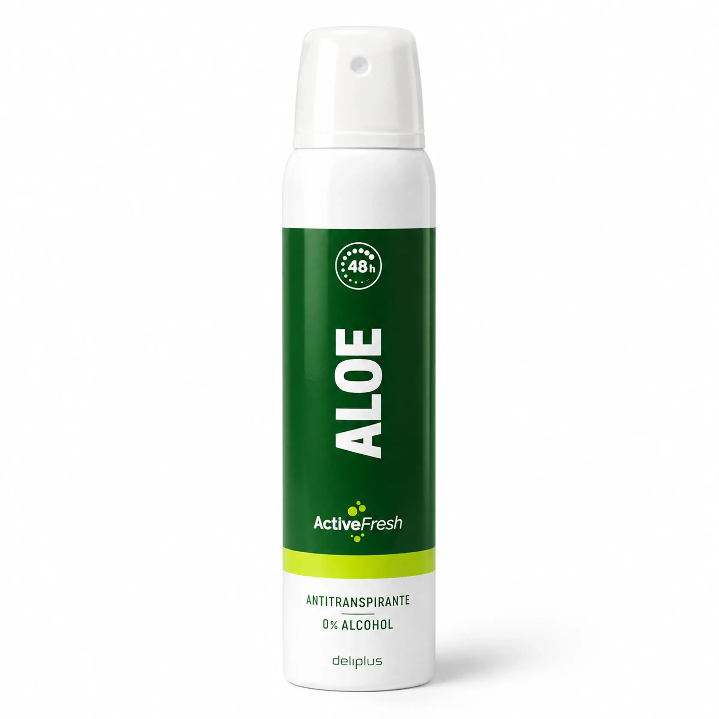 Дезодорант-антиперспірант спрей з алое вера до 48 годин Deliplus Aloe Active Fresh 0% Alcohol, 200 мл