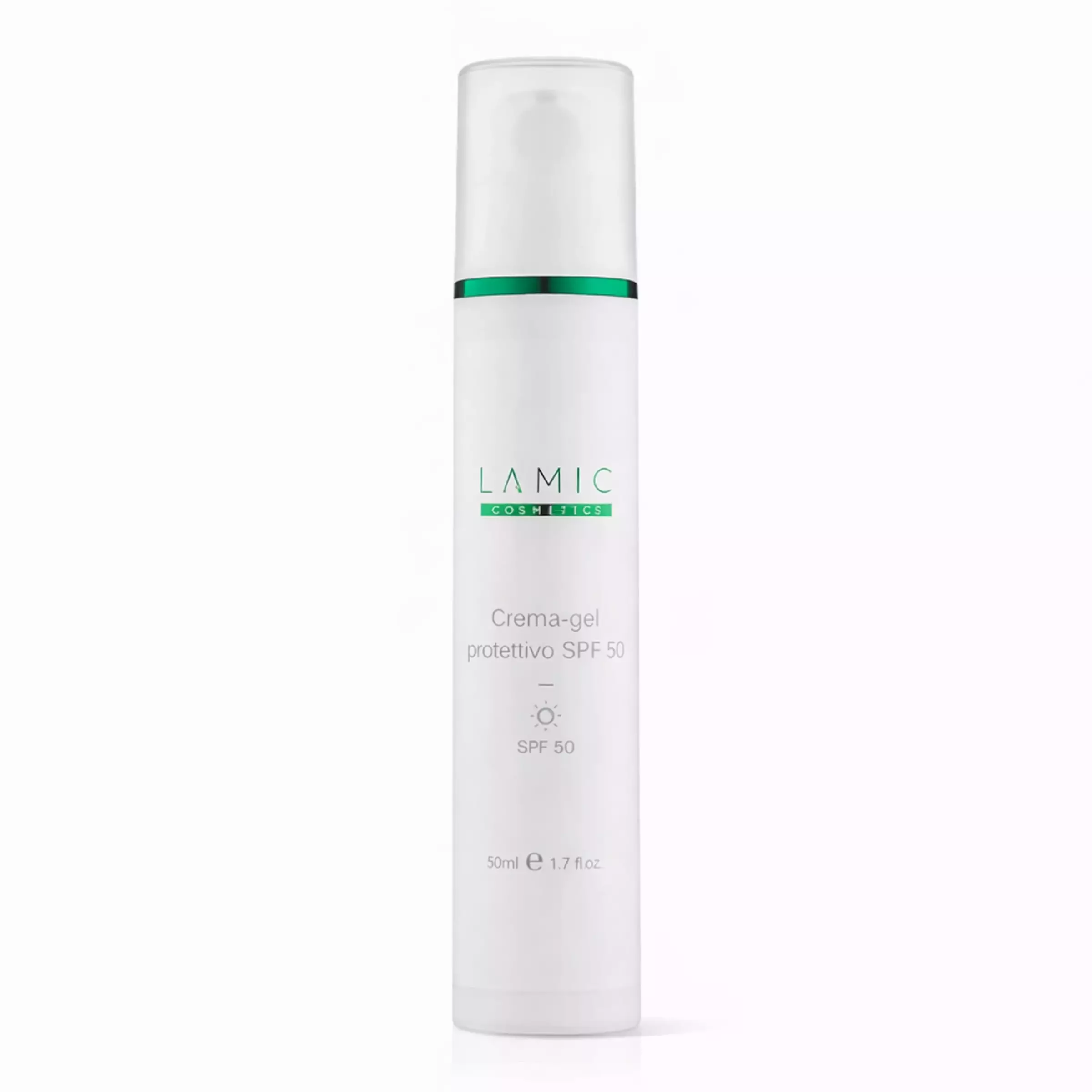 Сонцезахисний гель для всіх типів шкіри SPF 50 Lamic Cosmetici Crema Crema-gel protettivo SPF 50 50 мл