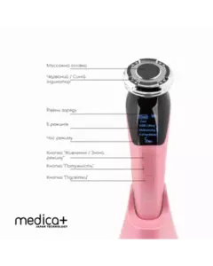 МІКРОСТРУМОВИЙ RF ЛІФТИНГ-МАСАЖЕР ДЛЯ ОБЛИЧЧЯ MEDICA+ SKIN LIFTING 7.0 PINK ЯПОНІЯ (EMS+LED)