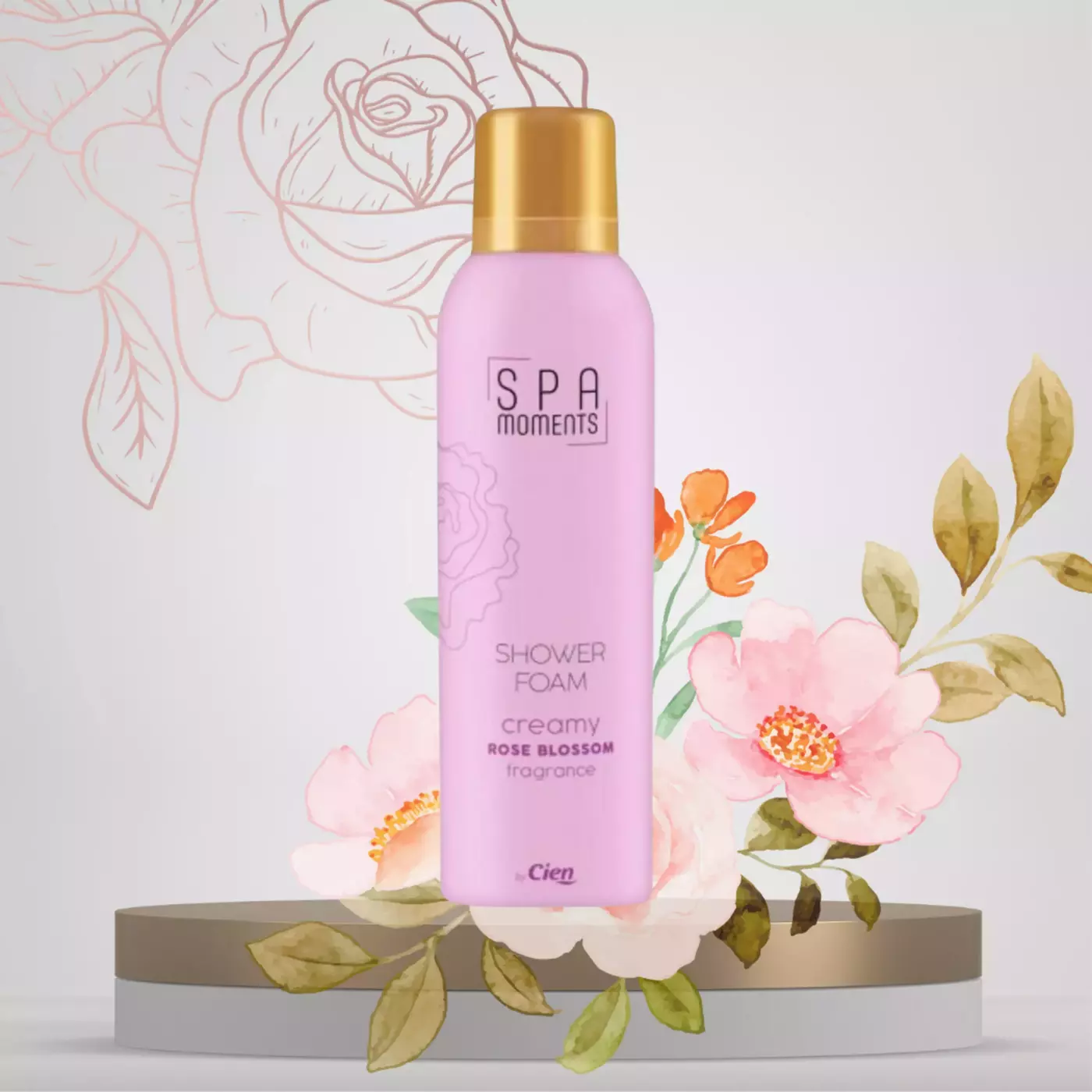 Гель-піна для душу з екстрактом квітів лотоса та рису Cien Spa Celebration, 200 ml