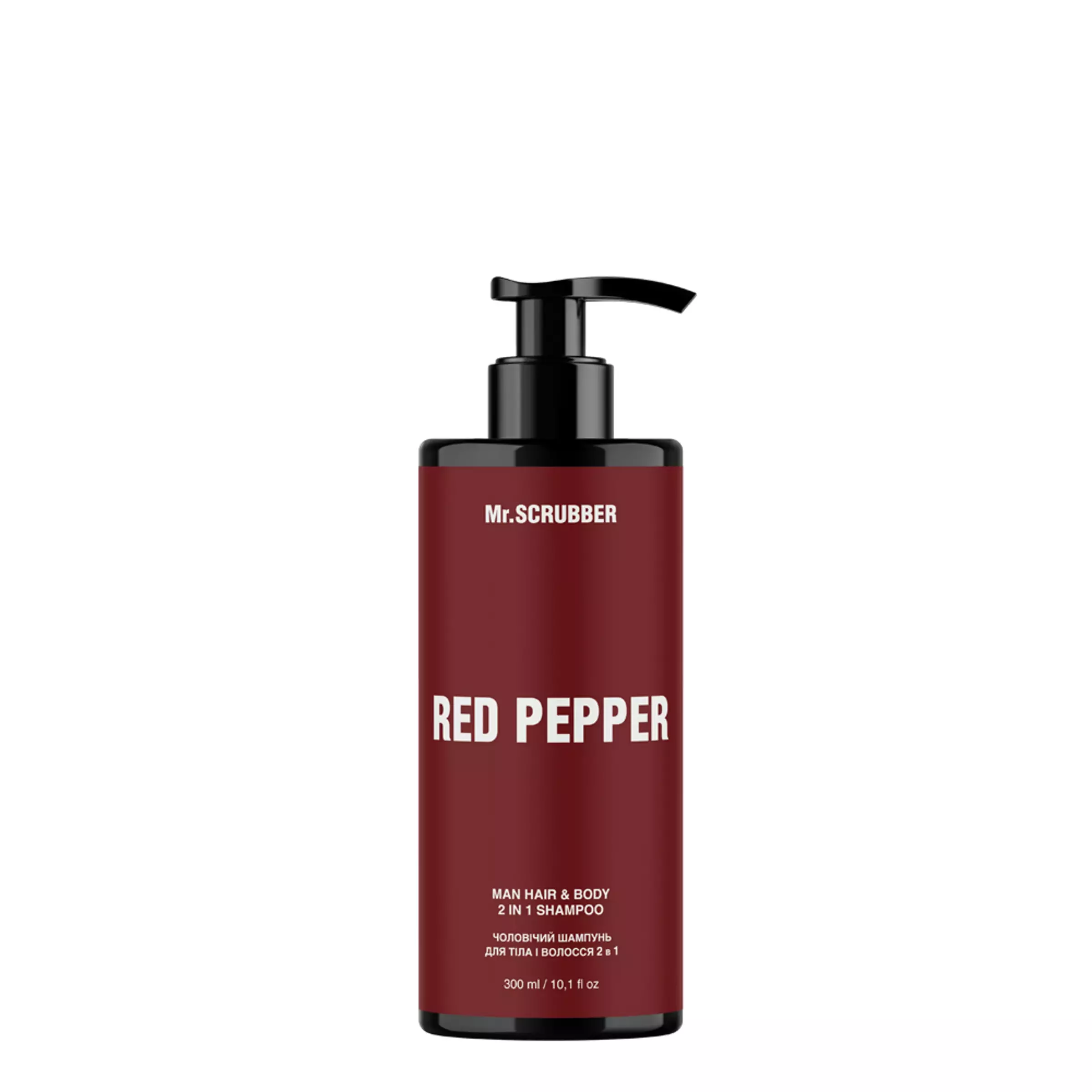 Чоловічий шампунь для тіла і волосся 2-в-1 Mr.SCRUBBER Red Pepper, 300 ml