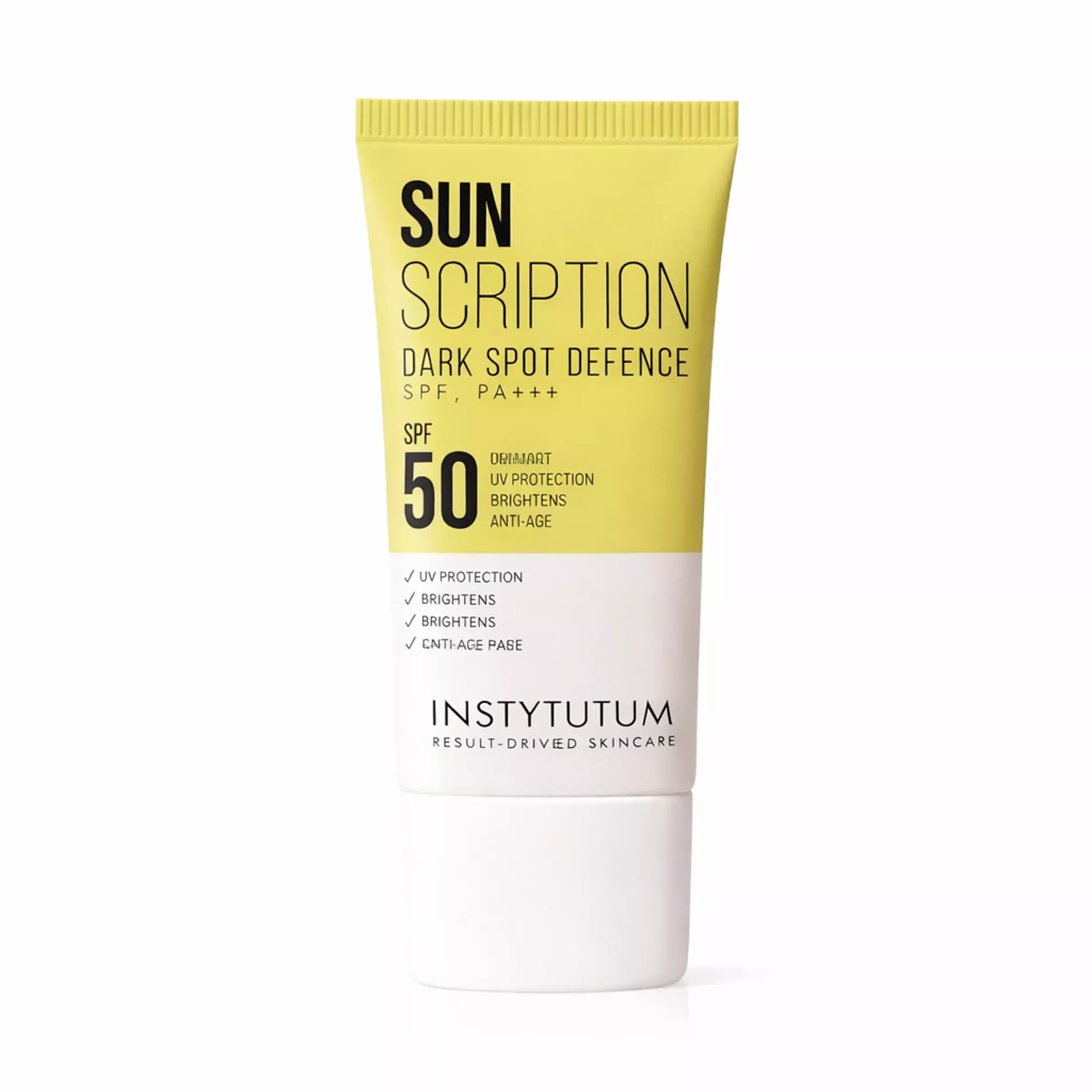 СОНЦЕЗАХИСНИЙ КРЕМ З ОСВІТЛЮЮЧИМ ЕФЕКТОМ INSTYTUTUM SUNSCRIPTION DARK SPOT DEFENCE SPF50, 50 ml  