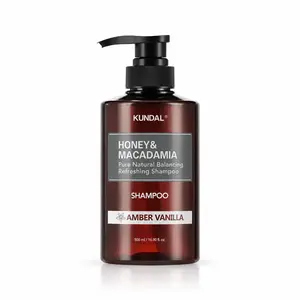 Відновлювальний шампунь з медом і макадамією KUNDAL Honey & Macadamia Nature Shampoo Amber Vanilla, 500 мл 