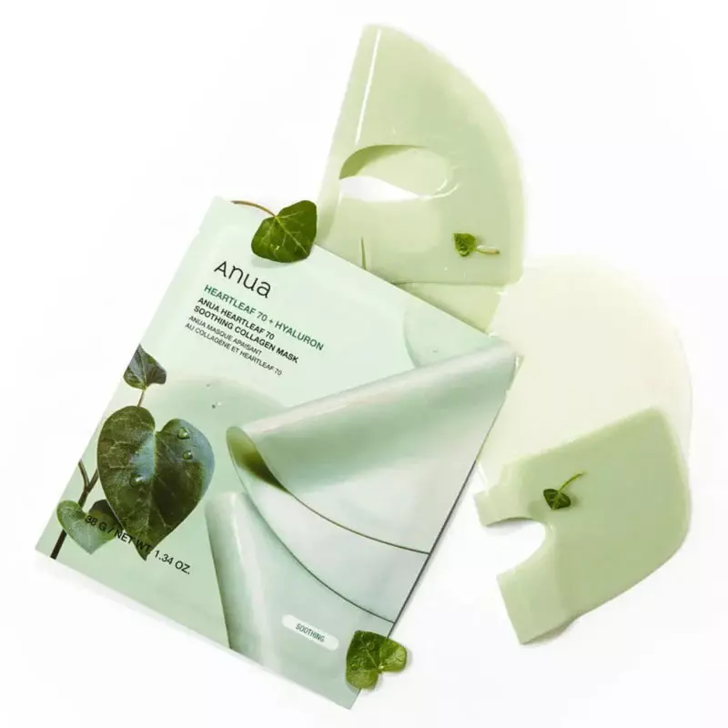 Колагенова маска з хауттюйнією серцевидною ANUA Heartleaf 70 Soothing Collagen Mask, 34 g