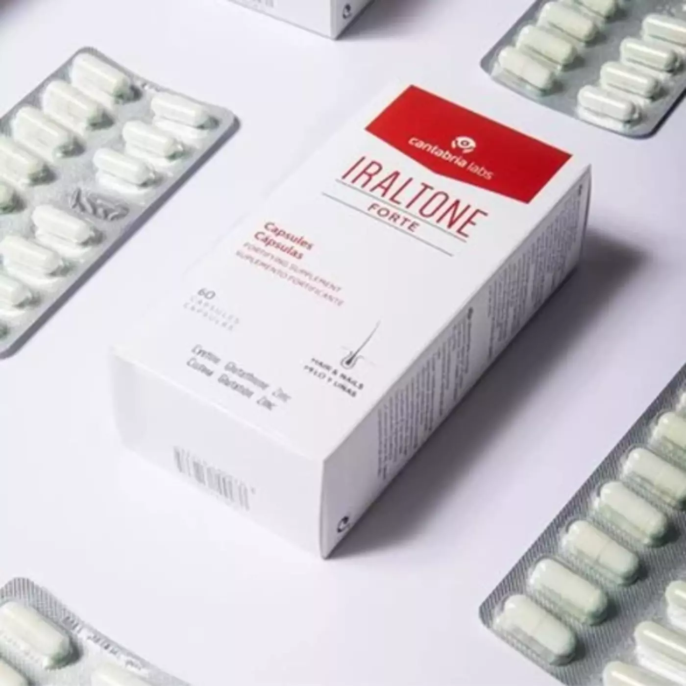 Капсули для зміцнення волосся та нігтів Cantabria Labs Iraltone Forte Capsules, 60 шт