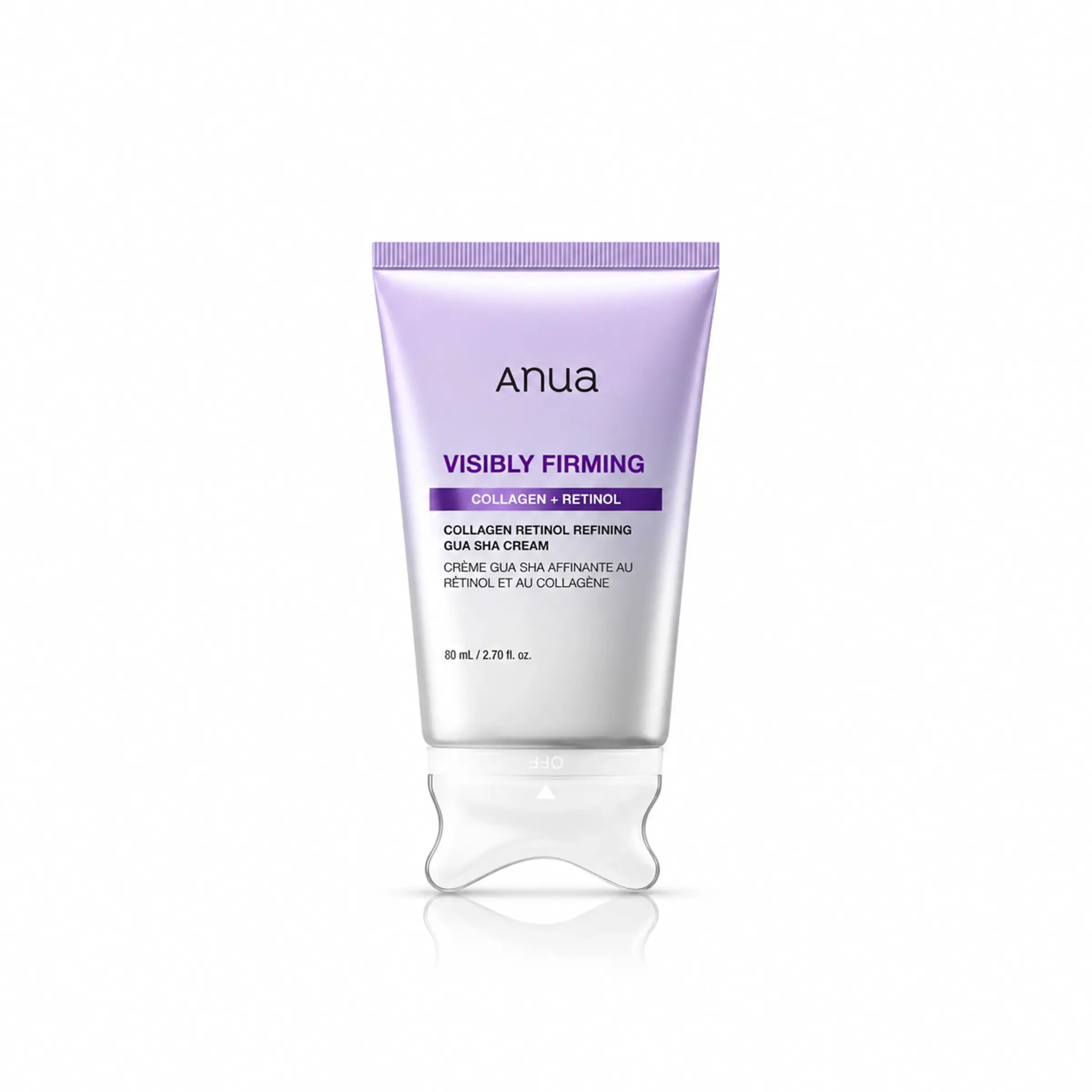 Антивіковий крем-масажер для шиї та декольте з колагеном і ретинолом Anua Collagen Retinol Refining Gua Sha Cream, 80 мл 