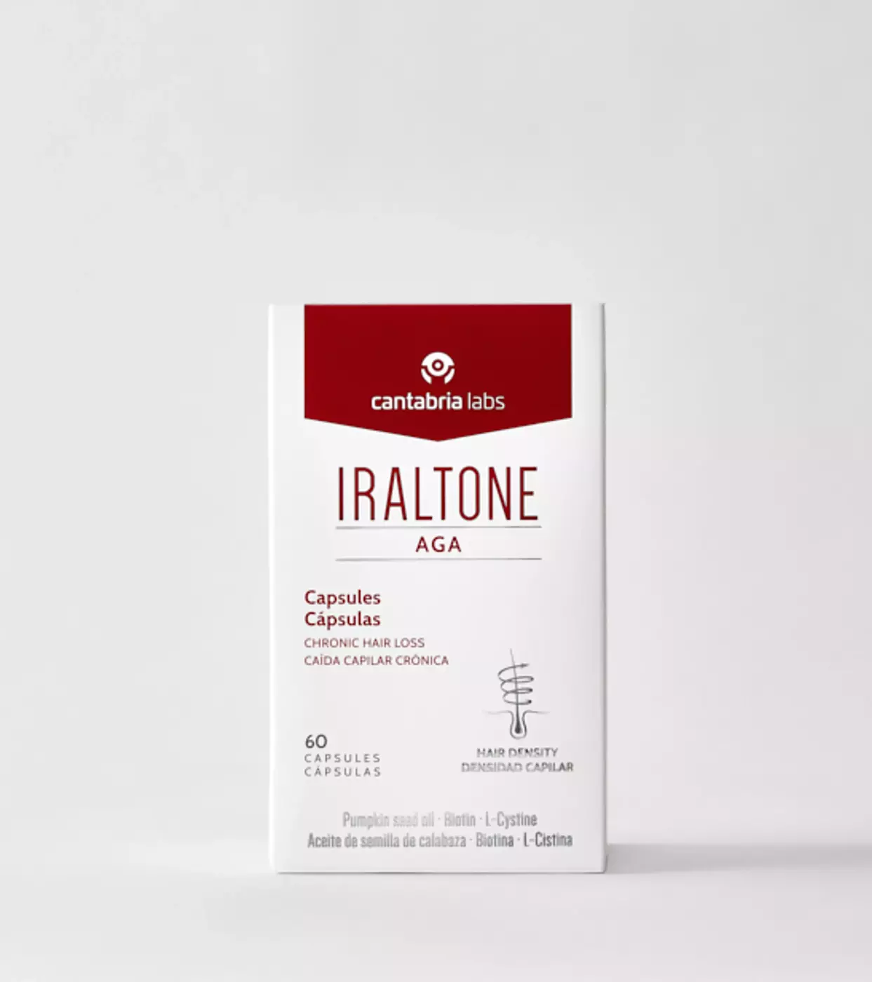 Капсули для боротьби з хронічною втратою волосся Cantabria Labs IRALTONE AGA Capsules, 60 шт.