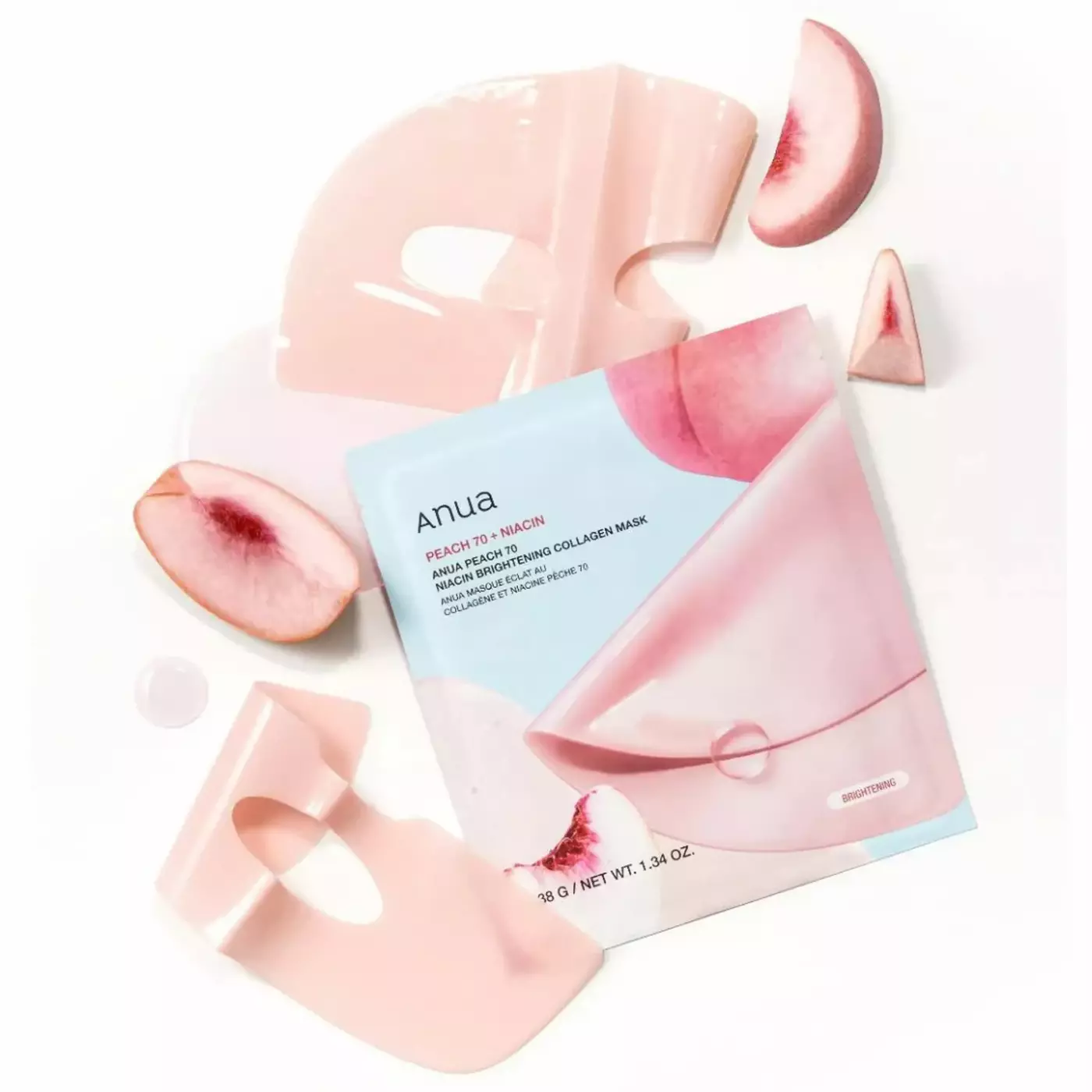 Колагенова маска з персиком та ніацинамідом ANUA Peach 70 Niacin Brightening Collagen Mask, 34 g
